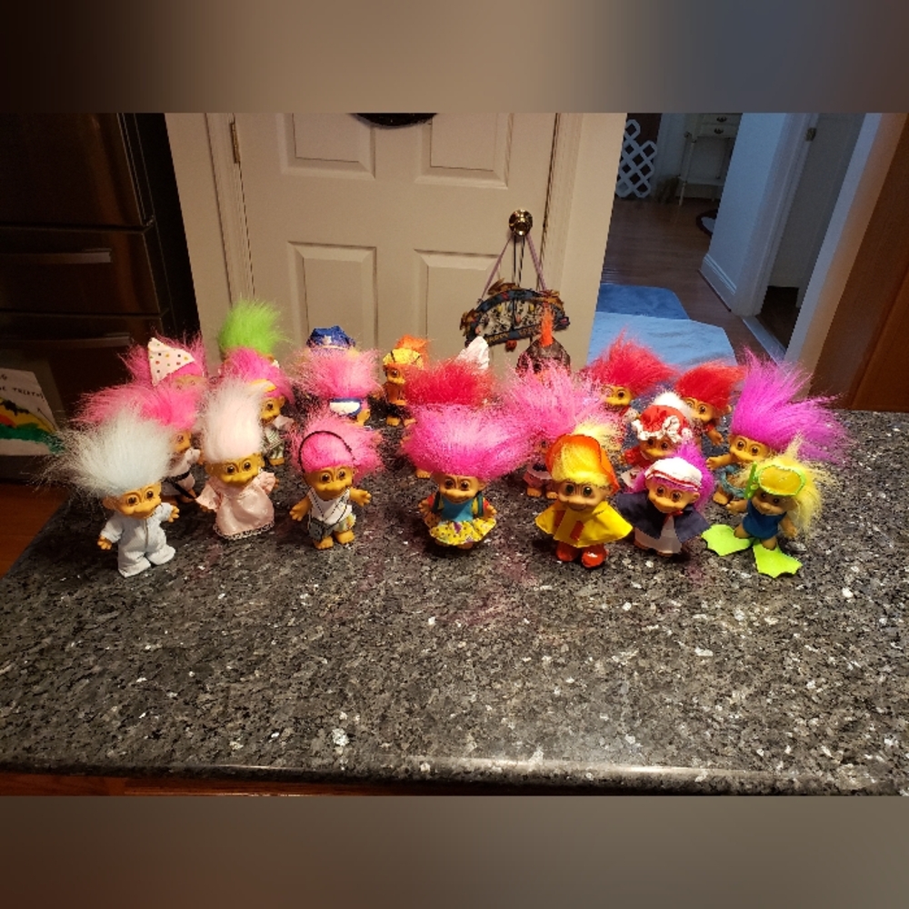22 Colorful Troll Doll Collection